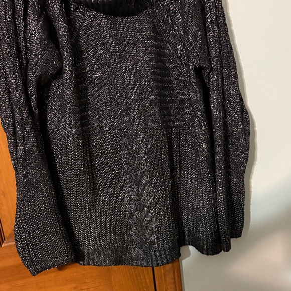 Liz Claiborne XL Charcoal Cowl Neck Sweater - Picture 4 of 4